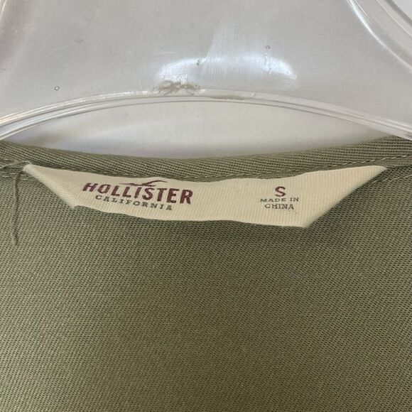 Hollister Size Small Womans Green Utility Parka Jacket Zip Drawsteing Hoodie - Picture 10 of 11